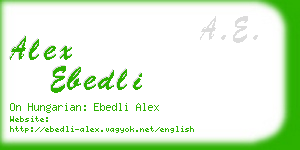 alex ebedli business card